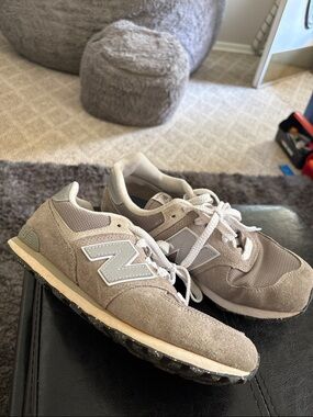 New Balance Taupe Suede & Mesh Sneakers